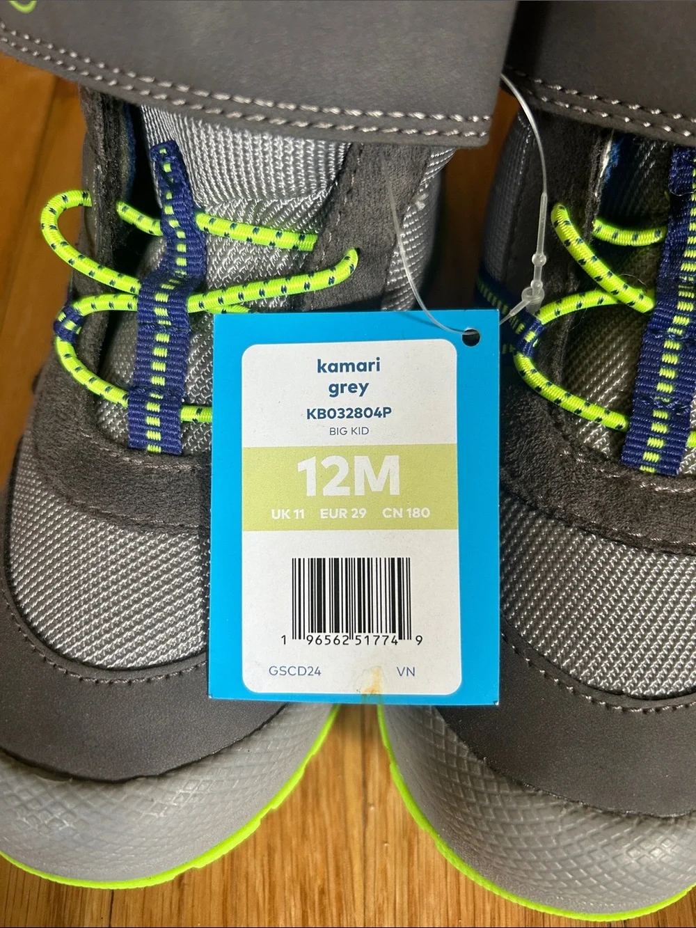 Stride Rite Gray, Blue & Lime Toddler High-Top Sneakers - Picture 2 of 6